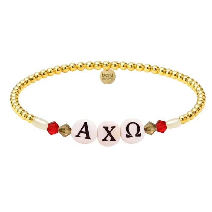 Alpha Chi Omega | Beaded Sorority Bracelet