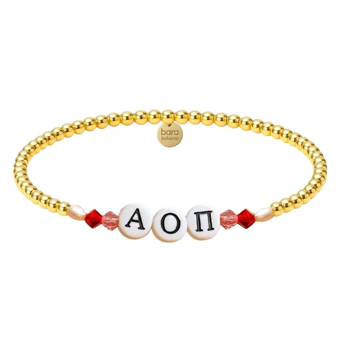 Alpha Omicron Pi | Beaded Sorority Bracelet