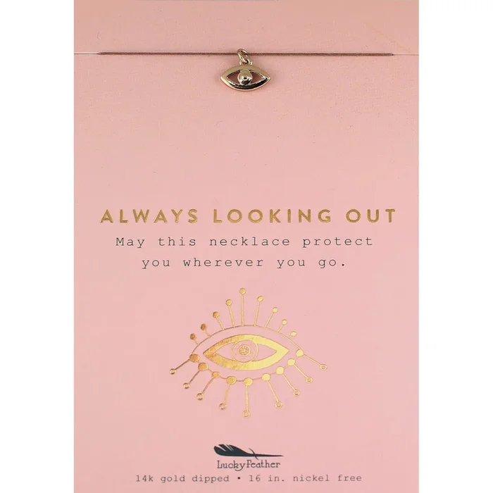 Always Looking Out – Gold Evil Eye Necklace