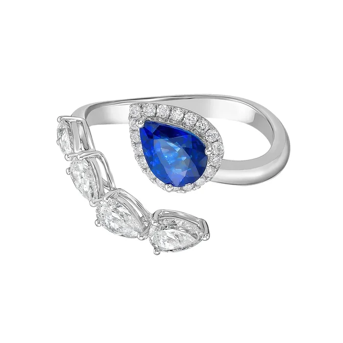 Amaryllis Blue Sapphire Wrap Ring
