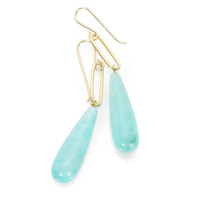 Amazonite Earrings with Link