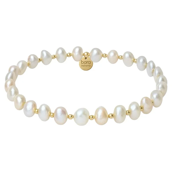 Amelia | Gold Filled Beaded Bracelet with Pearls