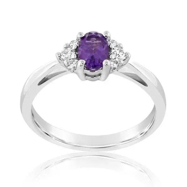 Amethyst & Diamond Ring
