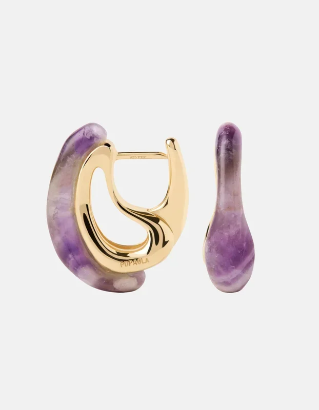 Amethyst Brisa Hoops