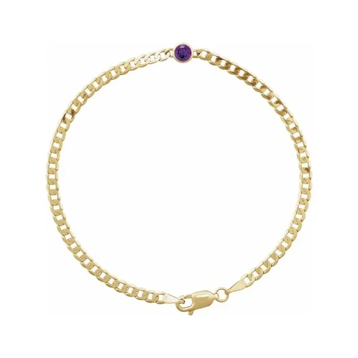 Amethyst Link Bracelet