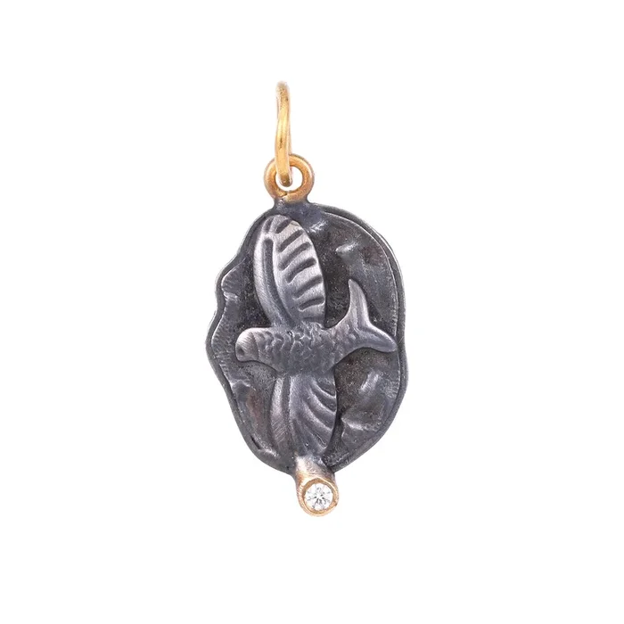 Ancient Flying Fish Bird Charm