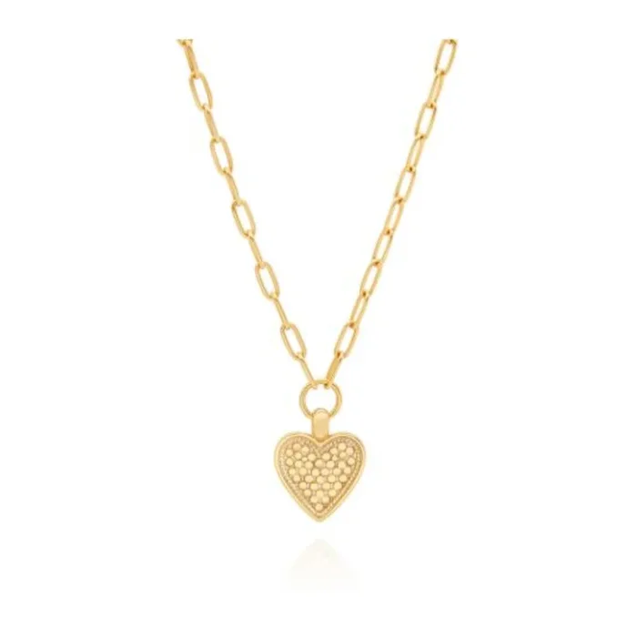 Anna Beck Medium Heart Engravable Necklace