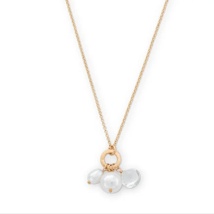 Annika Pendant with Cultured Pearl & Green Amethyst