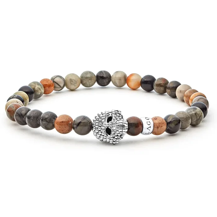Anthem Picasso Jasper Skull Bead Bracelet