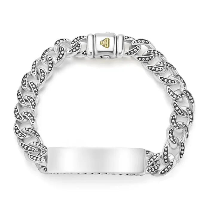 Anthem Silver Engravable ID Curb Link Bracelet