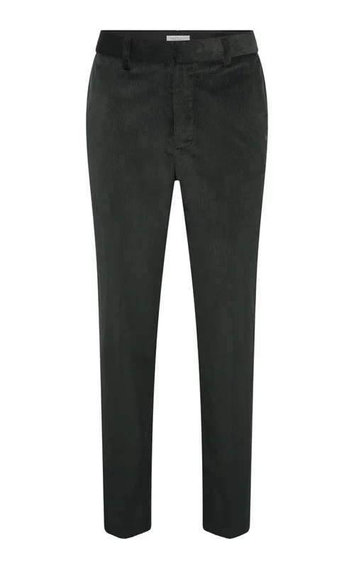 Anthony Five Pocket Pant in English Green Sea Island Cotton Corduroy
