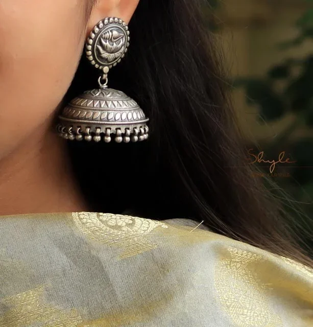 Anvaya Lotus Art Classic Jhumka