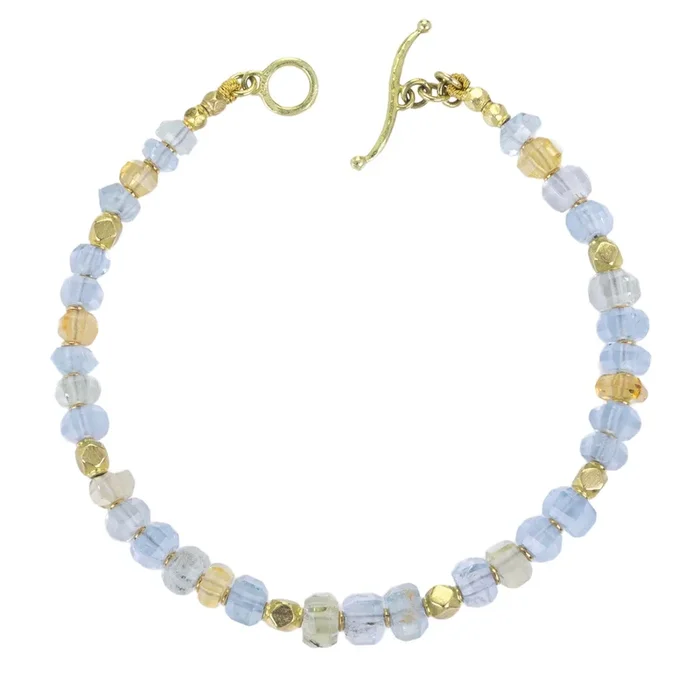 Aquamarine and Beryl Bracelet