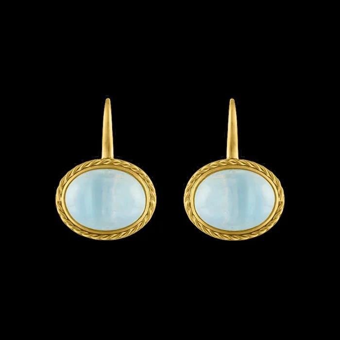 Aquamarine Chorda Hook Earrings
