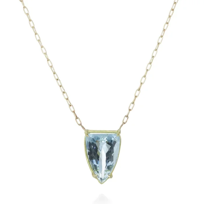 Aquamarine Shield Pendant