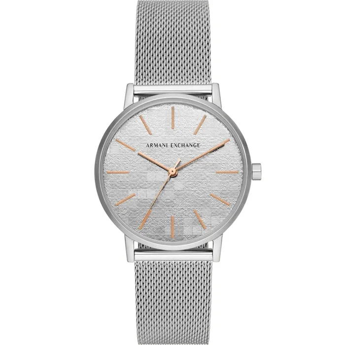 Armani Exchange AX5583 Lola Silver Tone Mesh Womens Watch