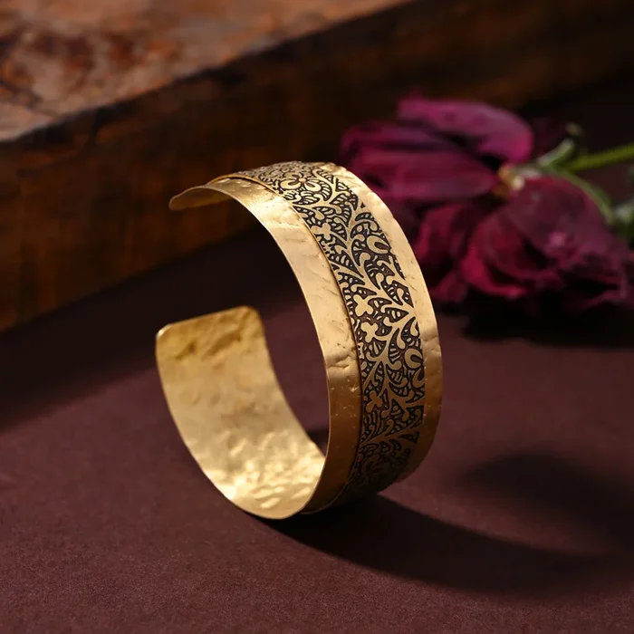 Art Band Brass Bracelet Adjustable (Anti Tarnish)