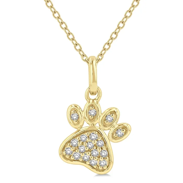 Ashi .10ctw Diamond Paw Pendant