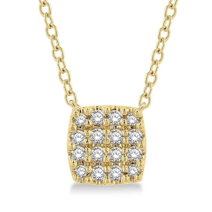 Ashi .12ctw Diamond Cushion Necklace