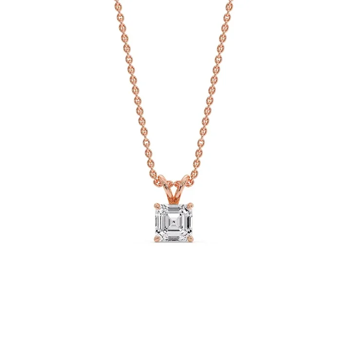 Asscher Cut Solitaire Pendant
