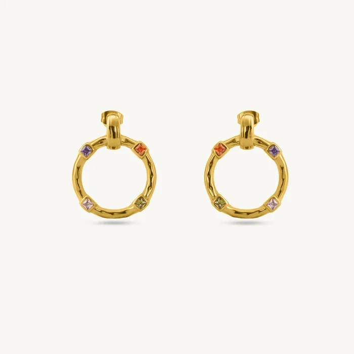 Aura Gem Ring Earrings