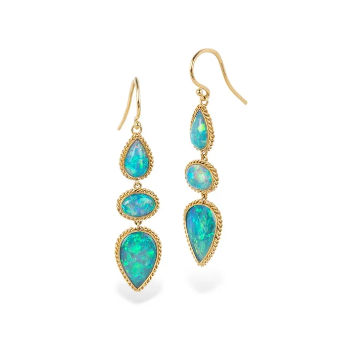 Australian Opal Shimmer Trio Earrings