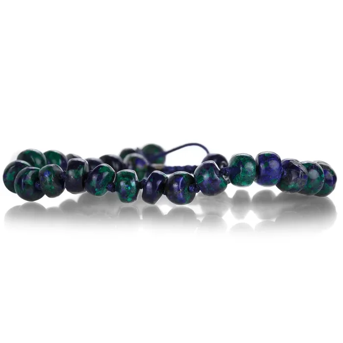Azurite & Malachite Beaded Bracelet