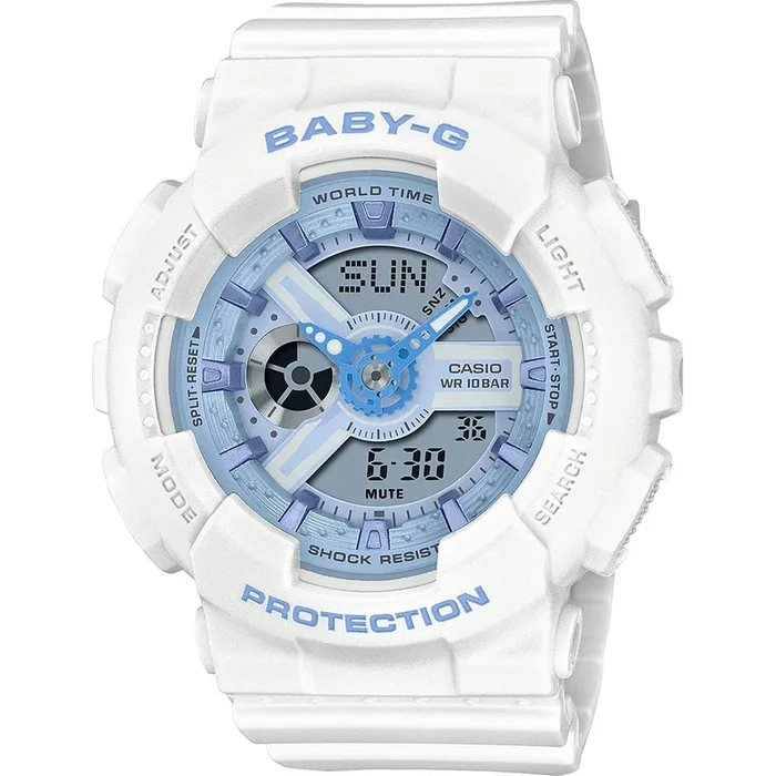 Baby-G BA110XBE-7A Blue and White Ladies Watch
