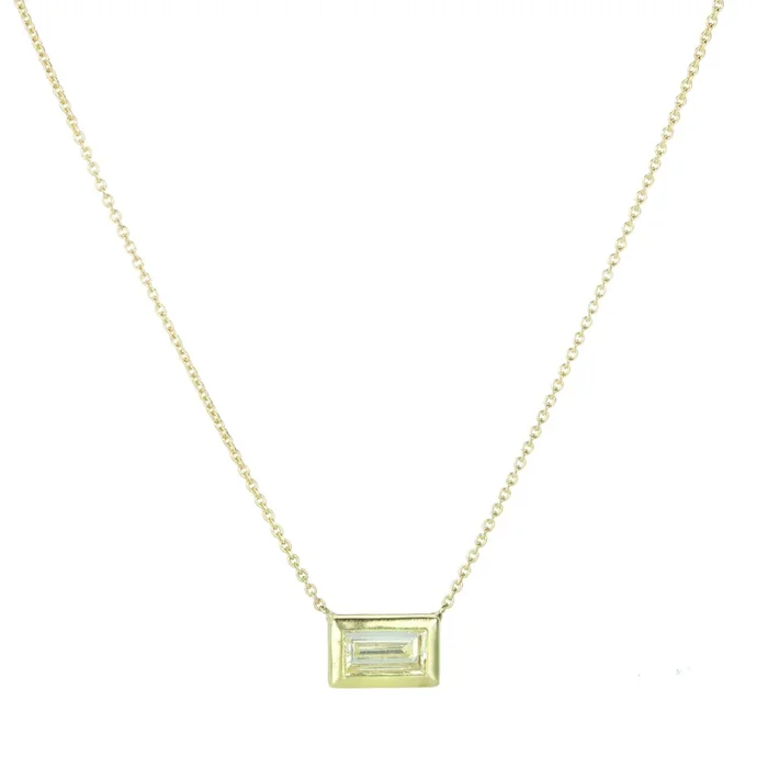 Baguette Diamond Pendant Necklace