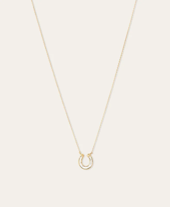 Baguette Horseshoe Necklace