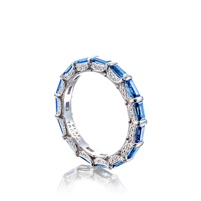 Baguette Sapphire Eternity Wedding Ring