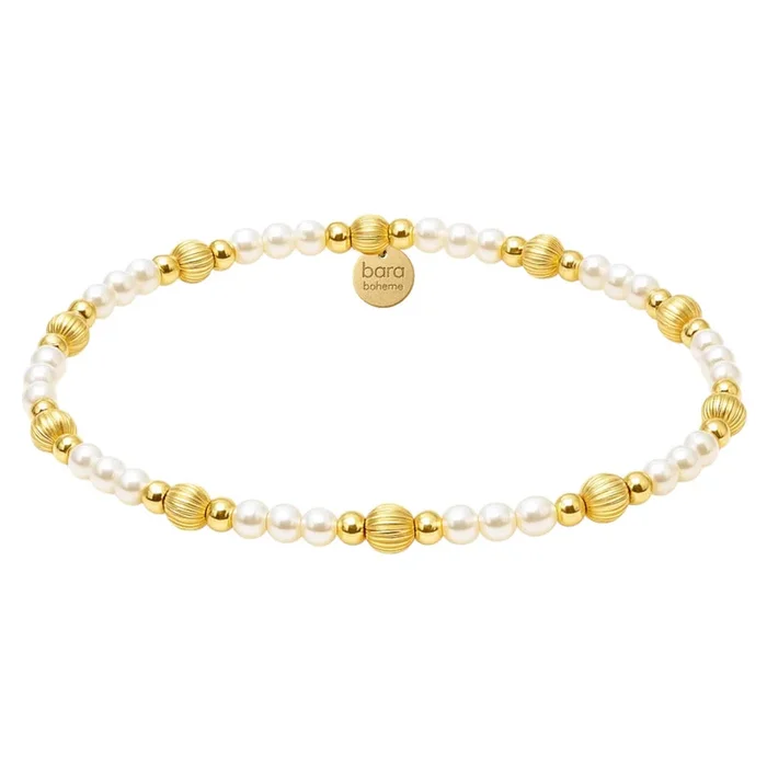 Basel | Gold Filled Beaded Bracelet with Pearls