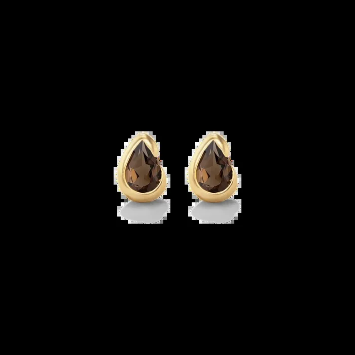 BB THELMA SMOKY QUARTZ STUDS