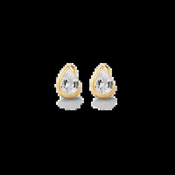 BB THELMA WHITE SAPPHIRE STUDS