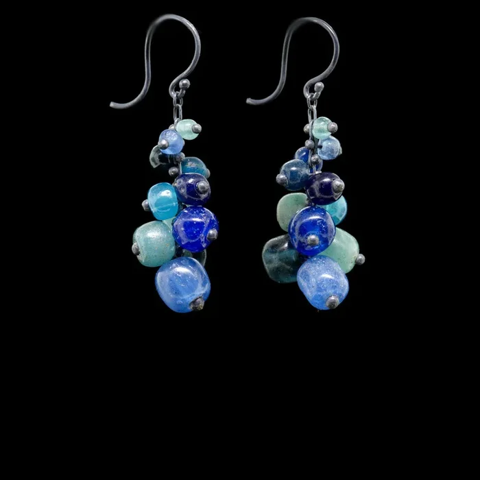 Beaded Ancient Bead Earrings