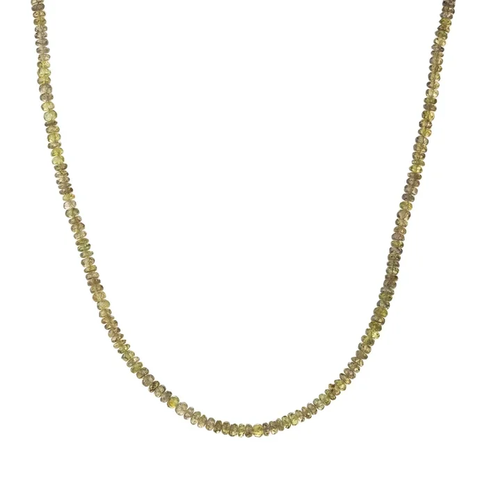Beaded Brown Garnet Necklace with Toggle Clasp