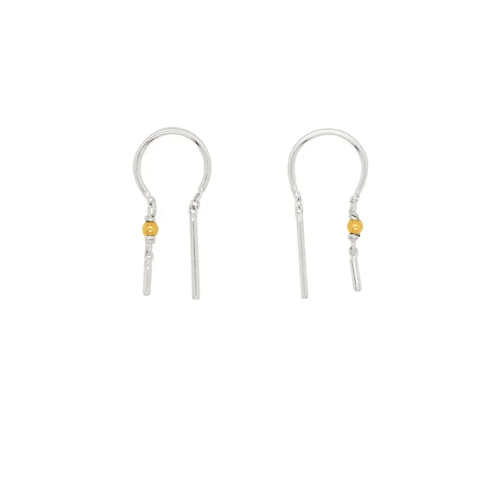 Beaded Dancer Threaders in Silver & Gold – 3/4″ L | Available to Ship January 15, 2026