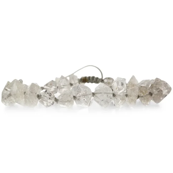 Beaded Herkimer Diamond Quartz Bracelet