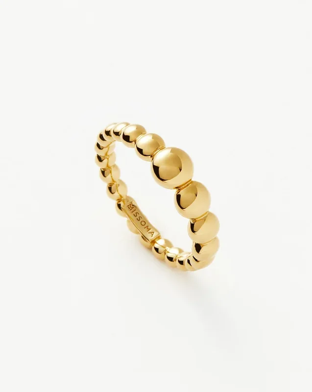 Beaded Stacking Ring | 18k Gold Vermeil