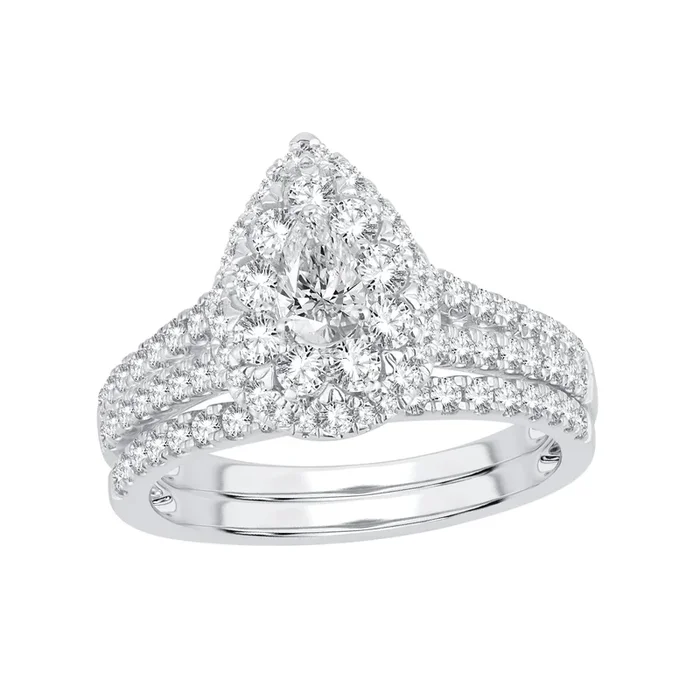 Beautiful 14K 1.17CT Diamond Bridal Ring