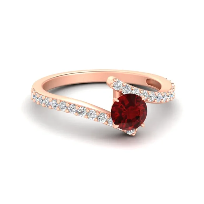 Beautiful Crossover Gemstone Ring
