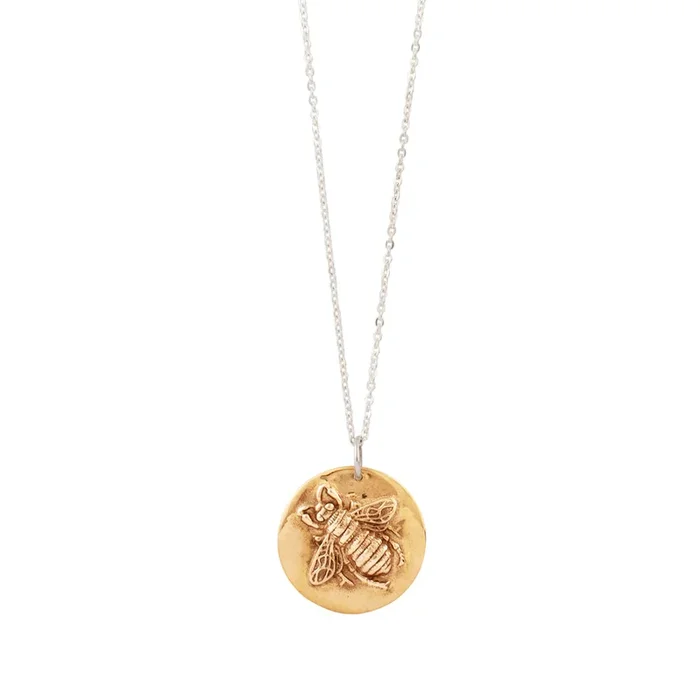 Bee Musing Necklace in Bronze – FINAL SALE