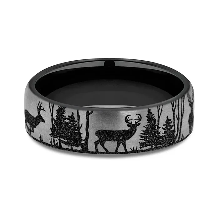 Benchmark® Forest Silhouette & Stag Herd Men’s Band