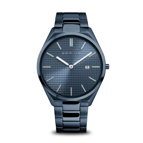 Bering Men’s Ultra Slim Blue Watch