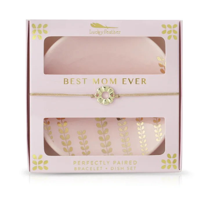 Best Mom Ever Bracelet + Dish Set