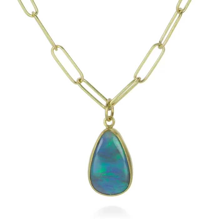 Bezel Set Black Opal Pendant (Pendant Only)