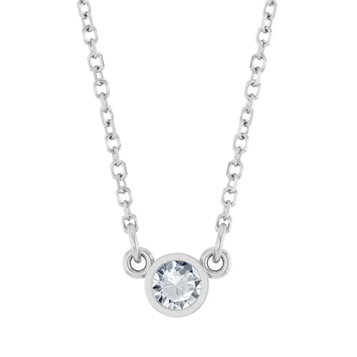 Bezel-Set Diamond Necklace