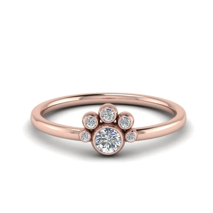 Bezel Set Emerald Stacking Ring