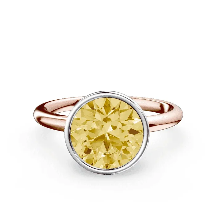 Bezel Yellow Diamond Ring
