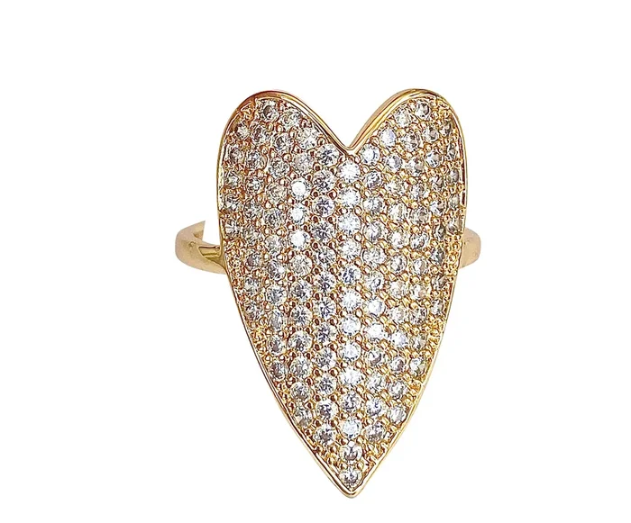 Big Heart Adjustable Ring